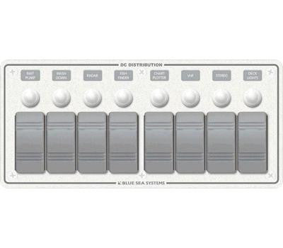 Sw Pnl, Contura w- Breakers, 8 Sw, White