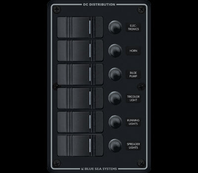 Sw Pnl, Contura w- Breakers, 6 Sw, Black