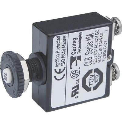 Circuit Breaker, Push Button, 15A