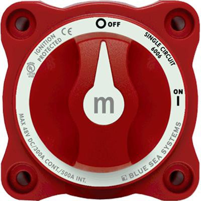 Mini Batt Sw, 1 Ckt On-Off, Red