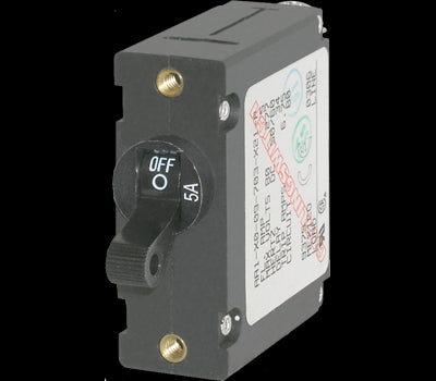 Breaker, A, 1 Pole Blk-Toggle AC-DC 5A