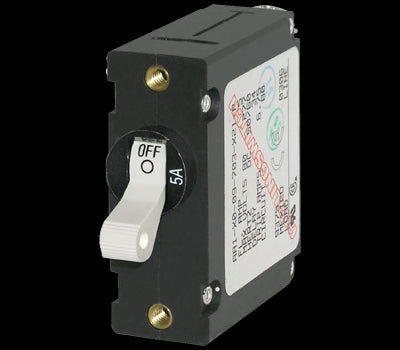 Breaker, A, 1 Pole Wht-Toggle AC-DC 10A