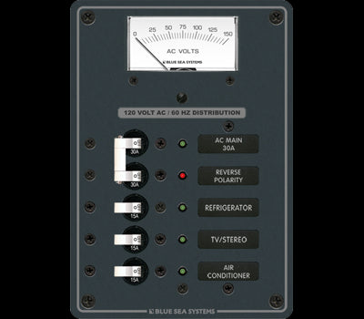 Std AC 120V 30A Main, 3-15A, Anlg Meter