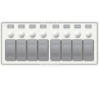 Sw Pnl, Contura w- Breakers, 8 Sw, White