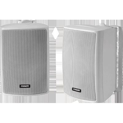 Compact Box Speaker, pair, white, 100W