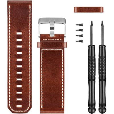 Brown Leather Watch Band, Fenix 3, etc.