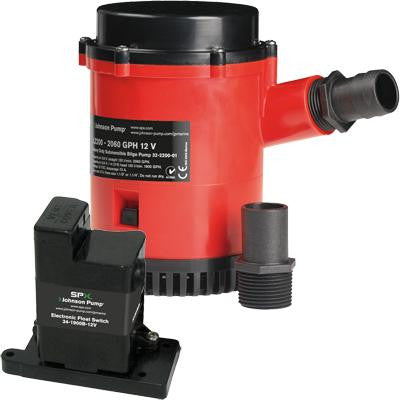 HD Bilge Pump 2200 GPH, w-EM Switch, 24V