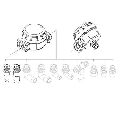 KlickTite Port Conn, 1-2" Hose, 3-8"NPT