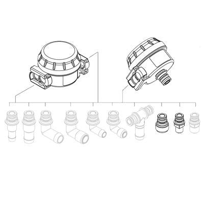 KlickTite Port Conn, 90deg 1-2"BSP, 3-4"