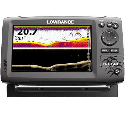 Fishfinder, Hook-7X Mid-Hi-DownScan Xdcr