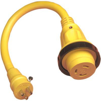 Pigtail Adapter, 30A F to 15A M, LED