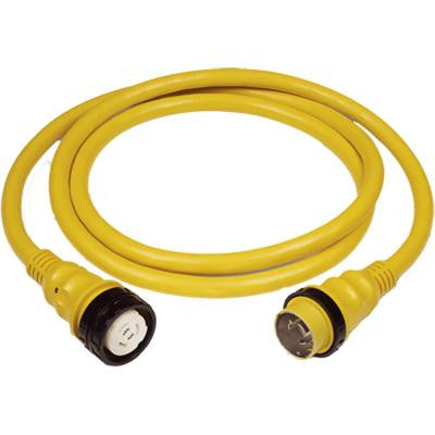 Cord Set, 50A 125-250V, 50' Yellow, LED