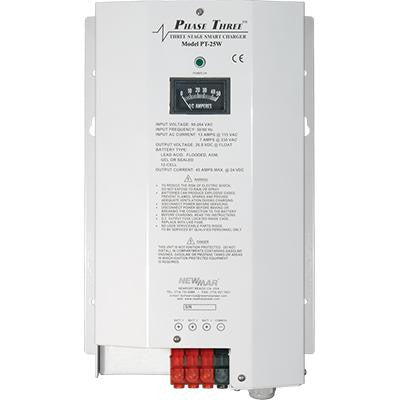 Batt. Chgr., Phase 3, 12V, 25A, 3 Bank