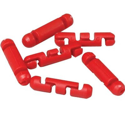 Stopper Beads for Braided Line, Red, 6PK