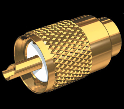 Gold Plated PL-259 Connector w-UG175