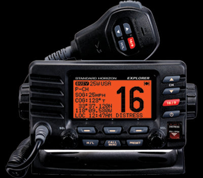 VHF, Explorer, Optional Remote, Black